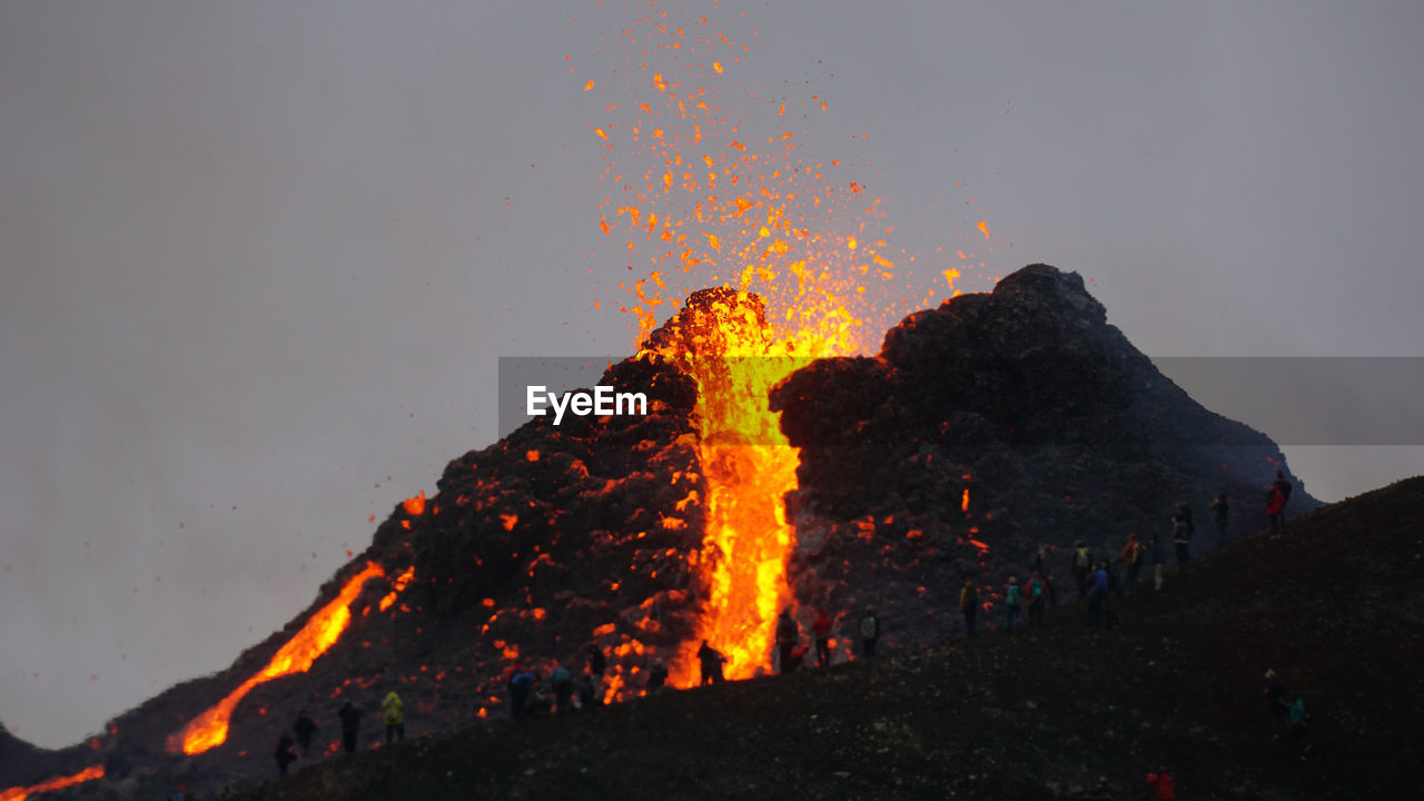 BONFIRE AGAINST SKY