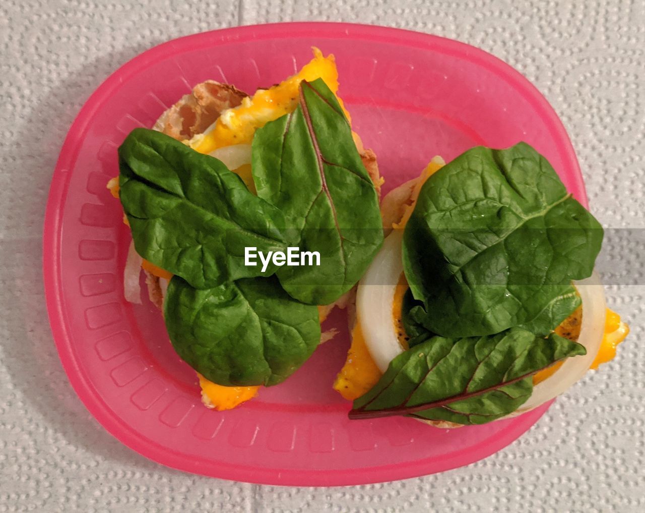 HIGH ANGLE VIEW OF VEGETABLES IN PLATE