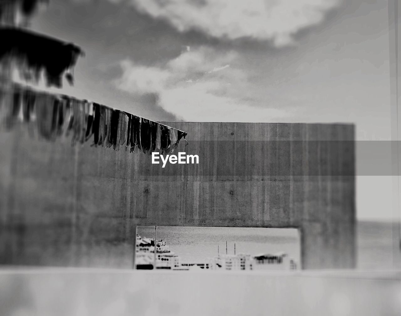 CLOTHES DRYING AGAINST BUILDING