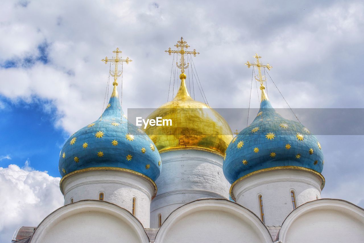 Low angle view of traditional building against sky