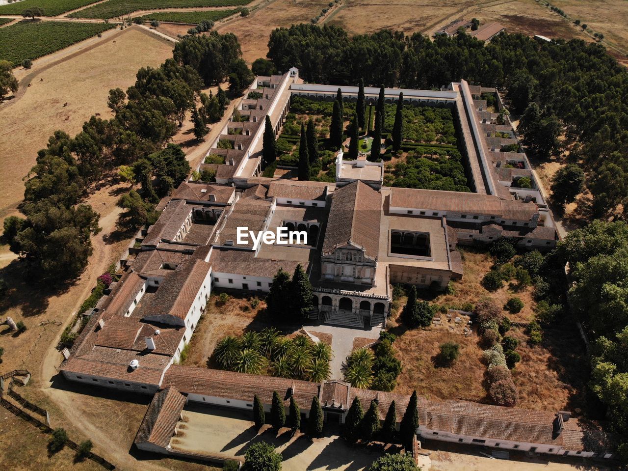 High angle view of buildings