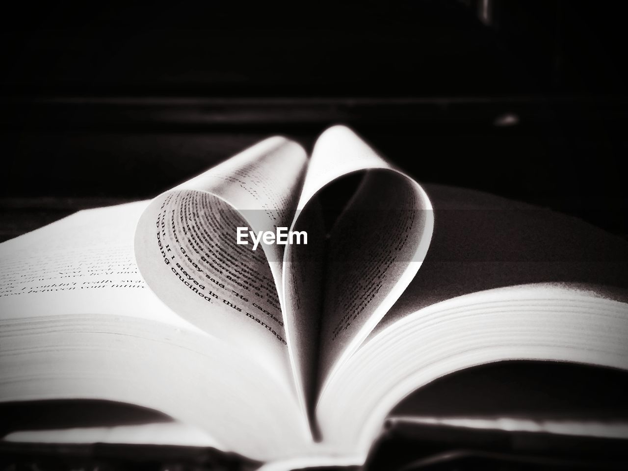Book with heart shaped pages