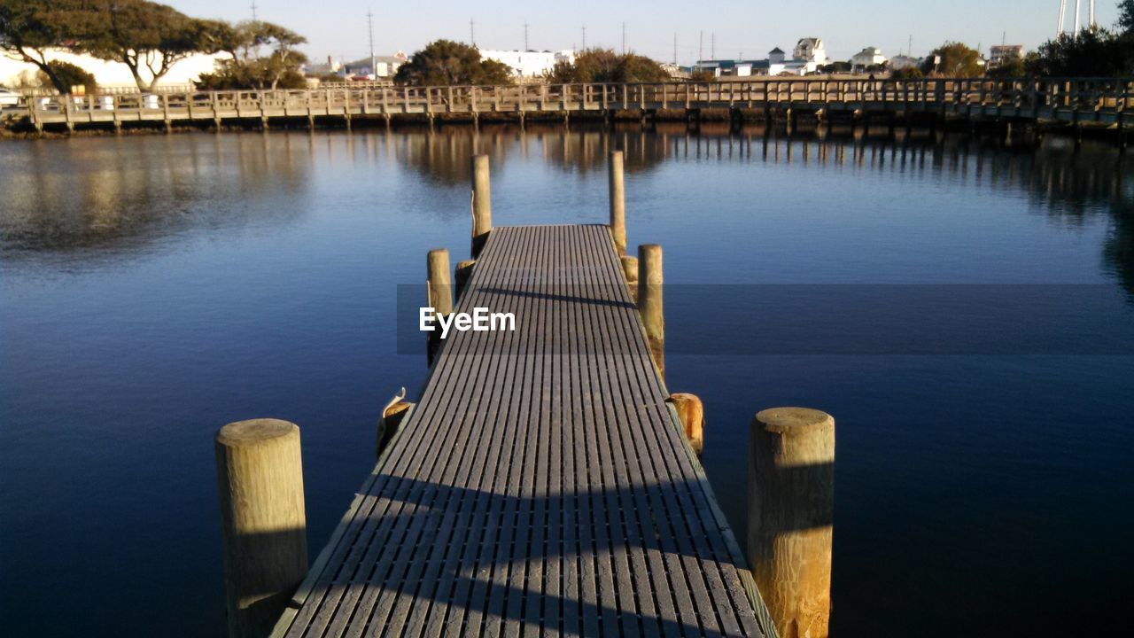 Jetty on lake