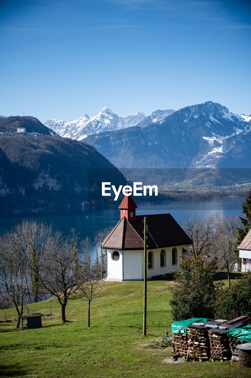 Walensee during a sunny day in winter - switzerland