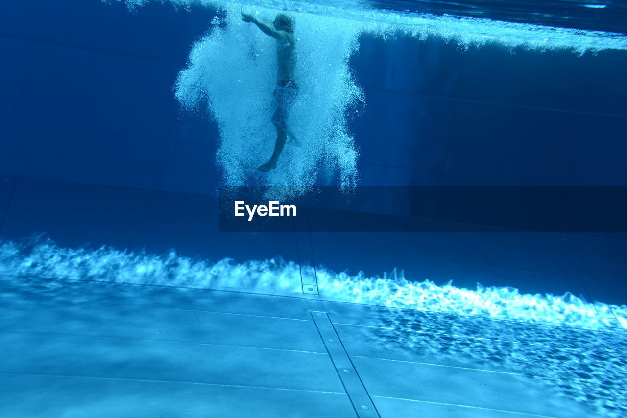 Man in swimming pool