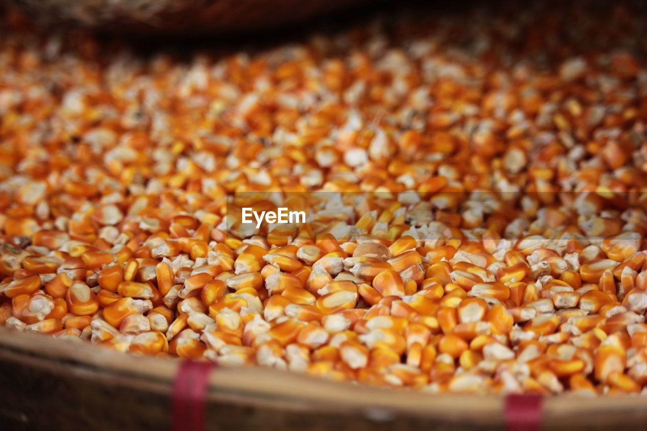 HIGH ANGLE VIEW OF ROASTED COFFEE BEANS