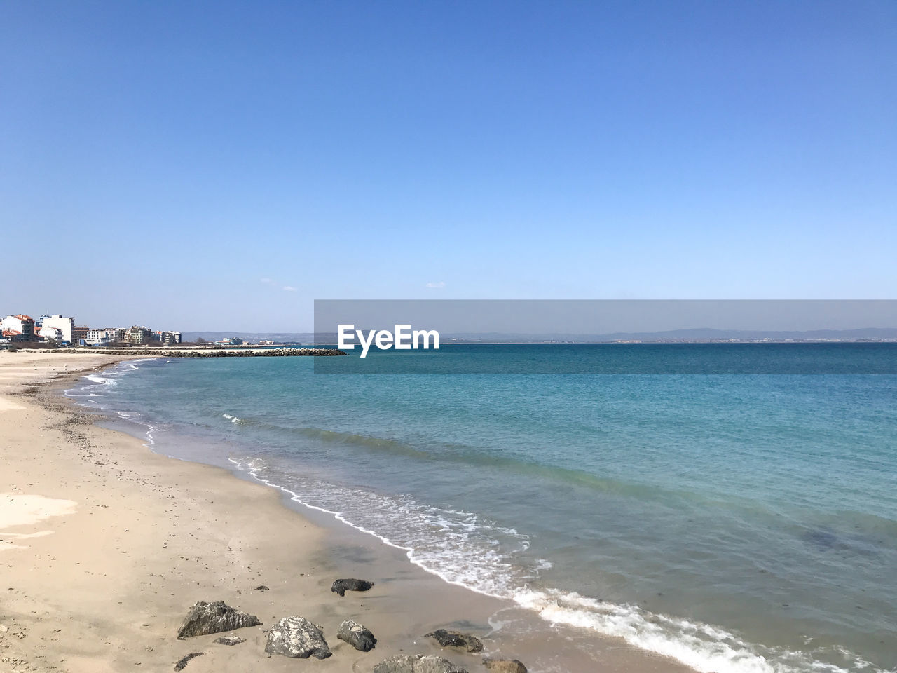 Beautiful view to the sea in pomorie, bulgaria.