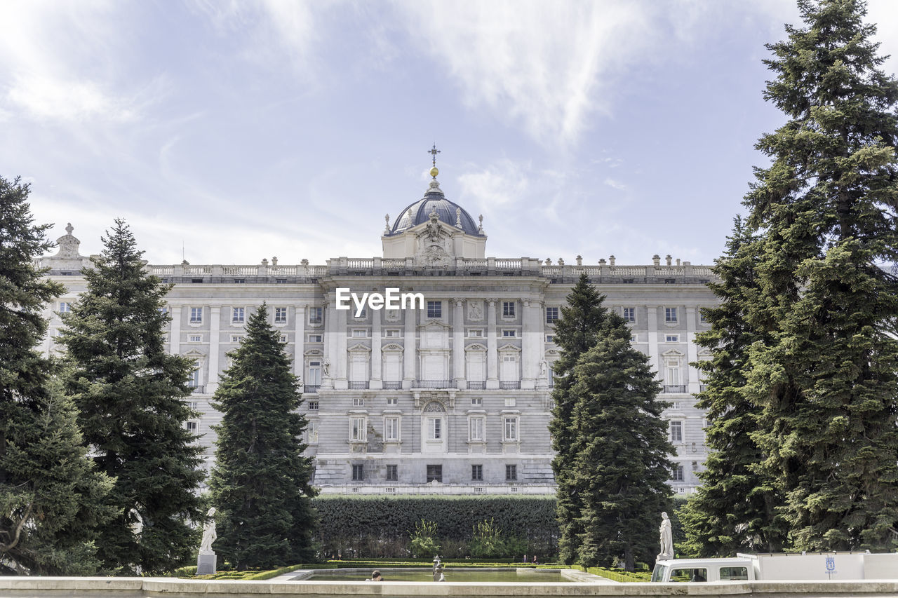 Low angle view of historic building against sky