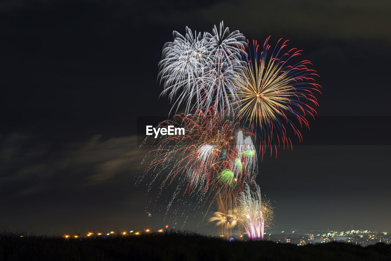 Colourful firework display