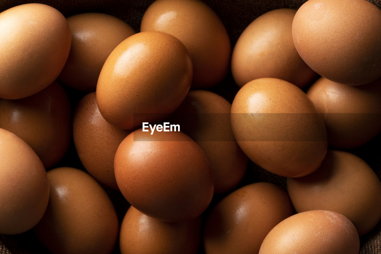 Full frame shot of eggs