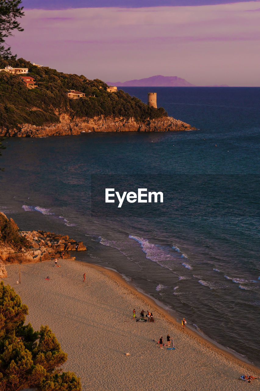 Scenic view of sea against sky - spiaggia dell'arenauta gaeta