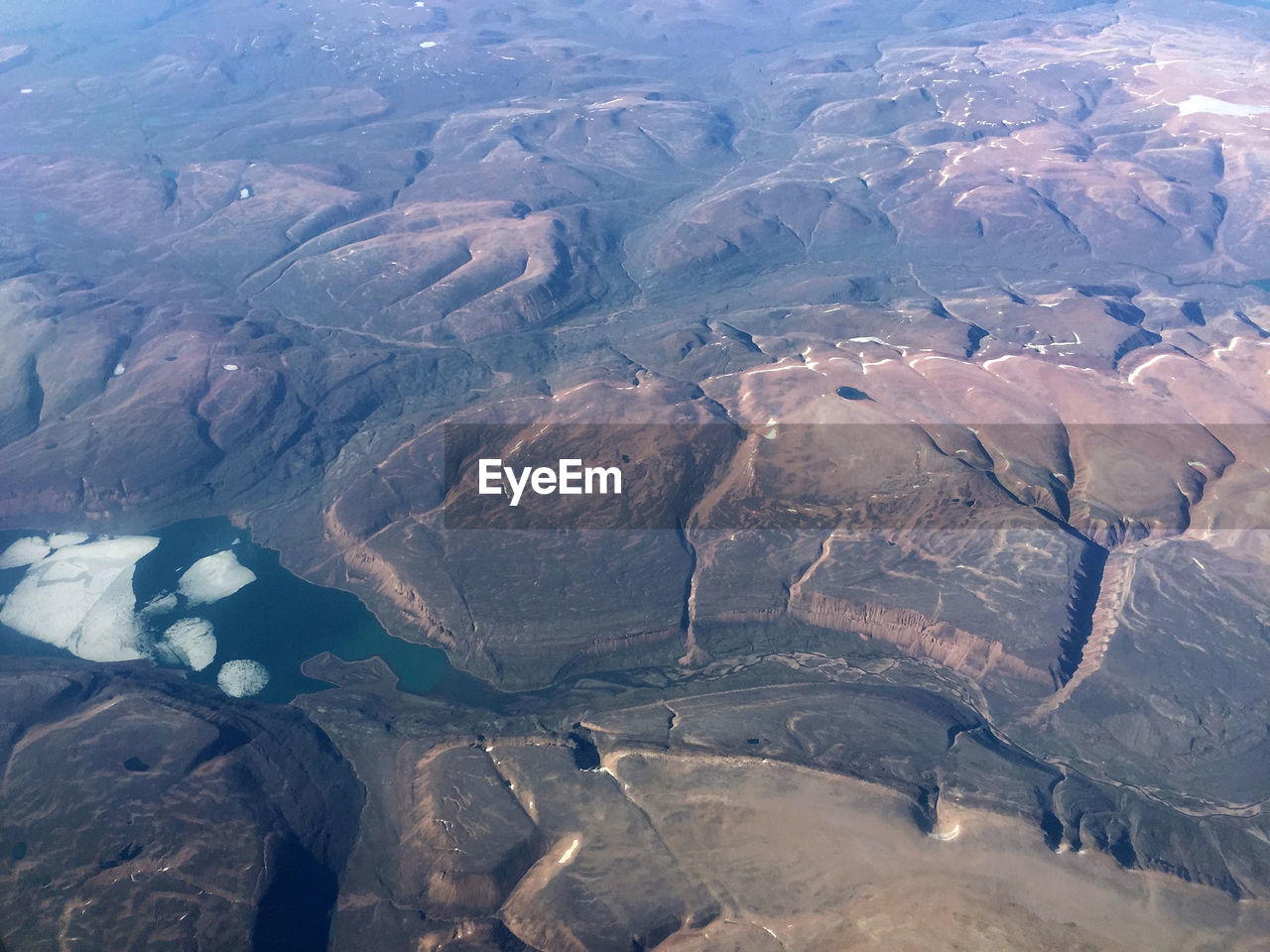 High angle view of land