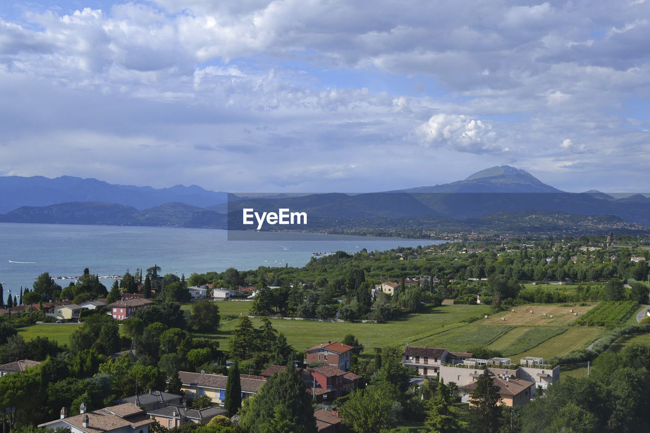 View to a village in italy at summer