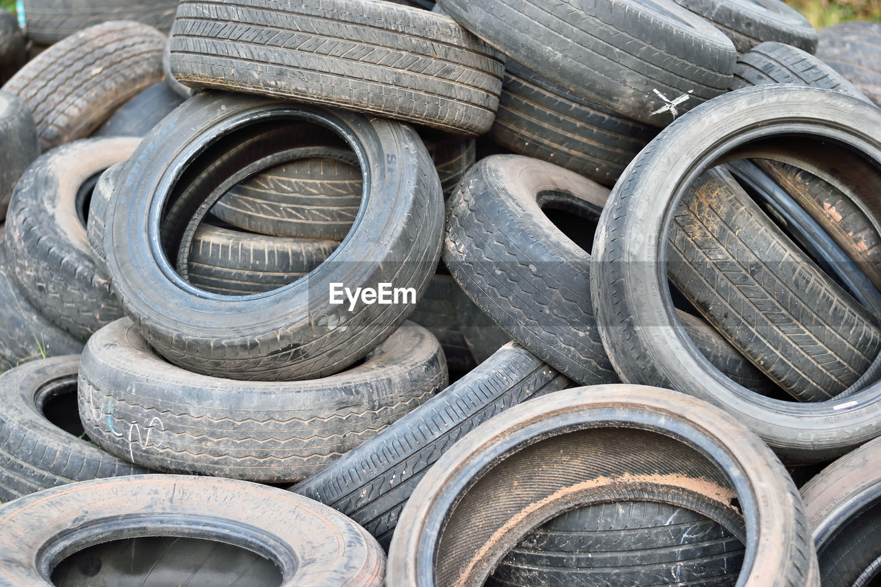 Pile of abandoned tires