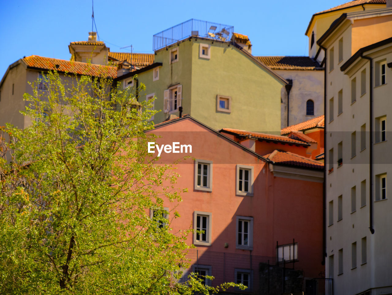 Low angle view of buildings against sky