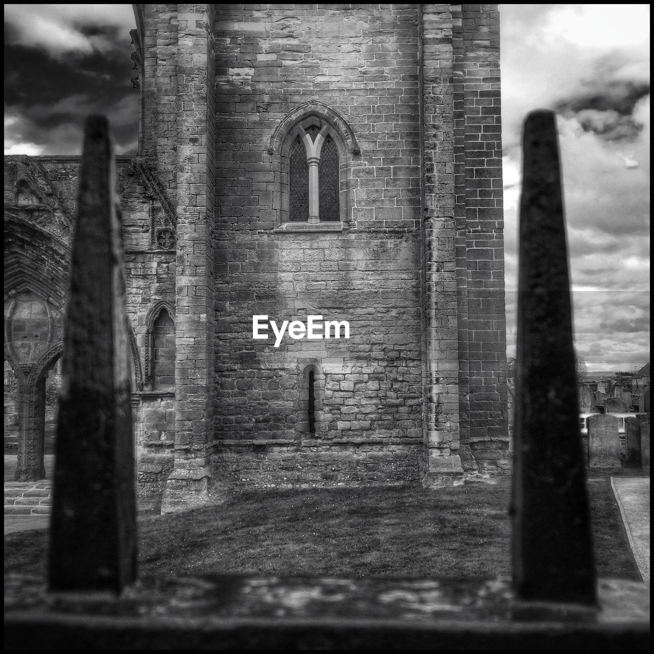 Stone wall building of elgin cathedral