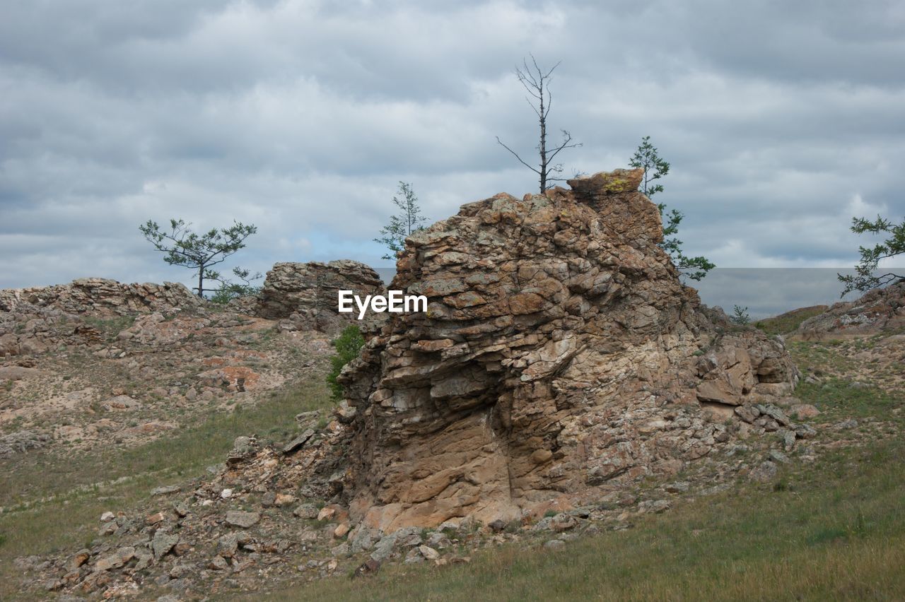 Scenic view of mountain against sky