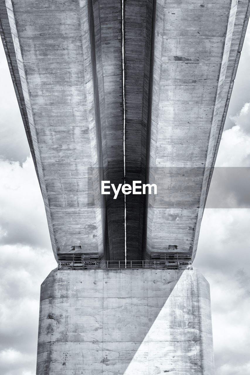 Low angle view of bridge against sky