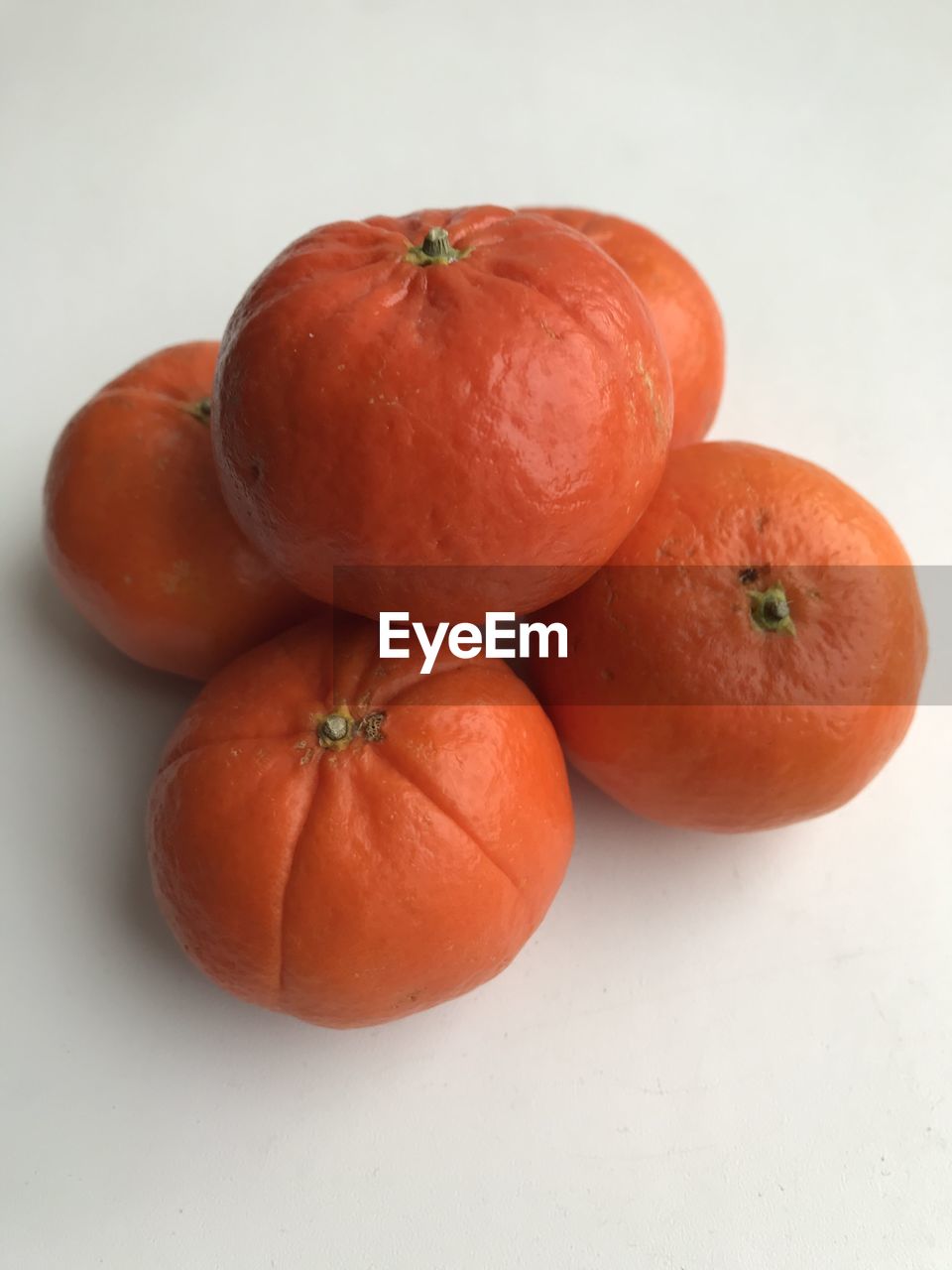 High angle view of oranges on table