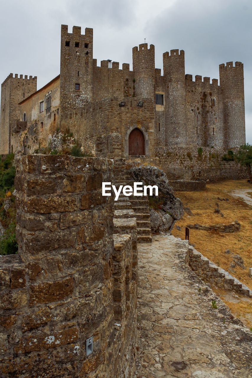 Medieval castle of obidos with walls in obidos