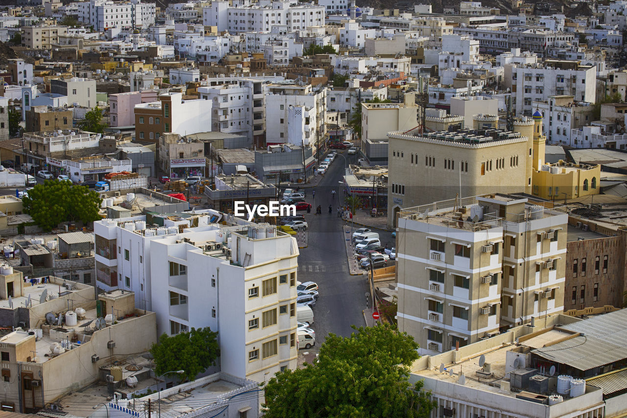 HIGH ANGLE VIEW OF CITY BUILDINGS