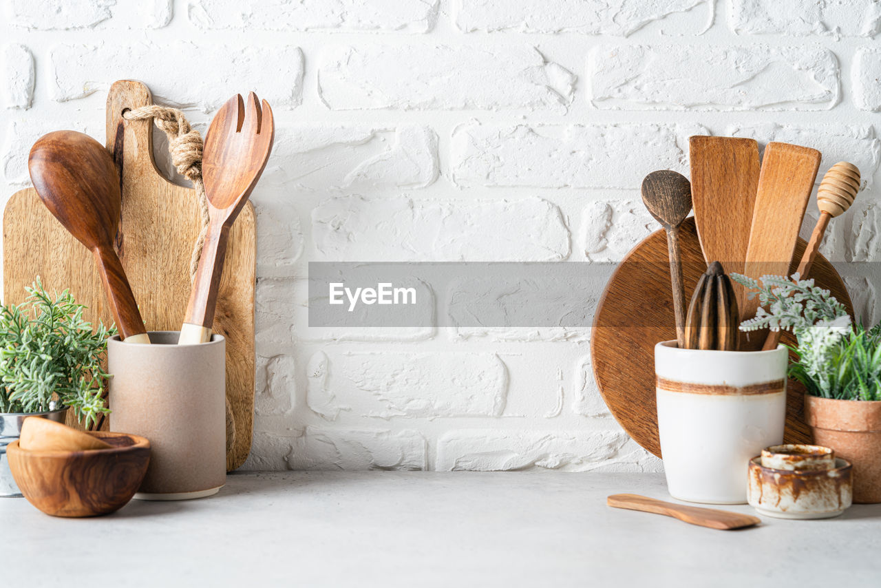 close-up of potted plant on table