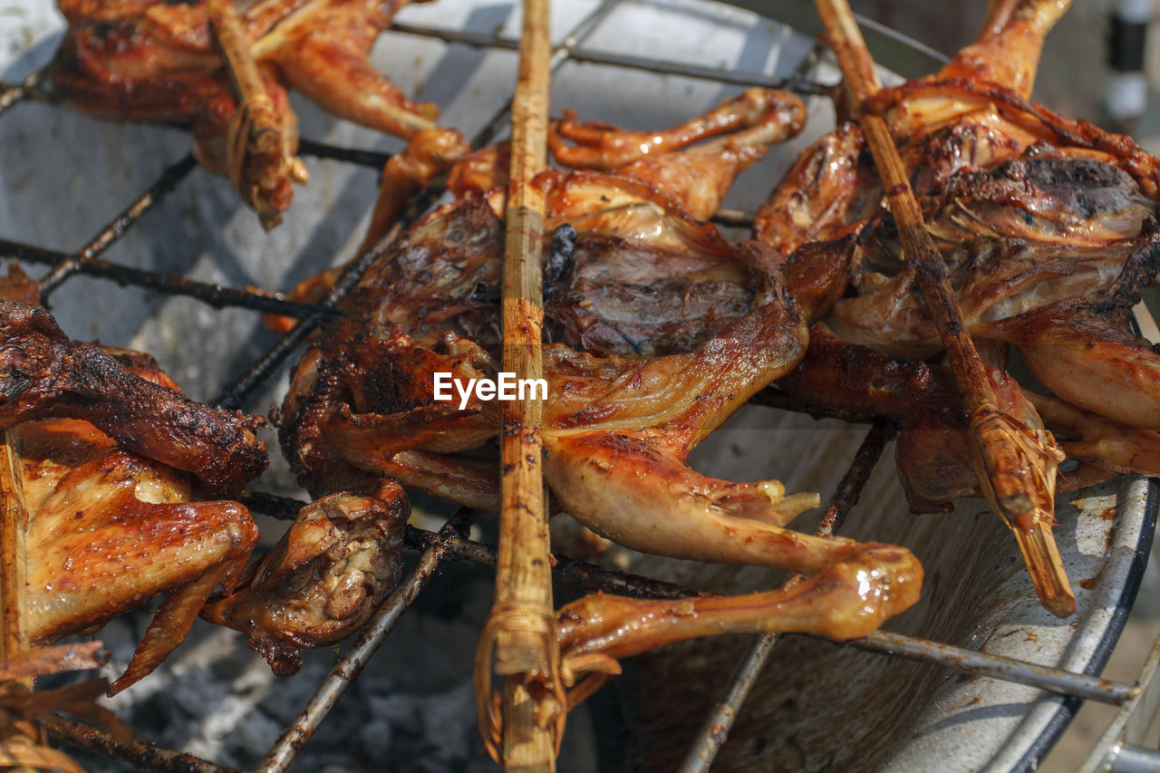 Close-up of grilled meat