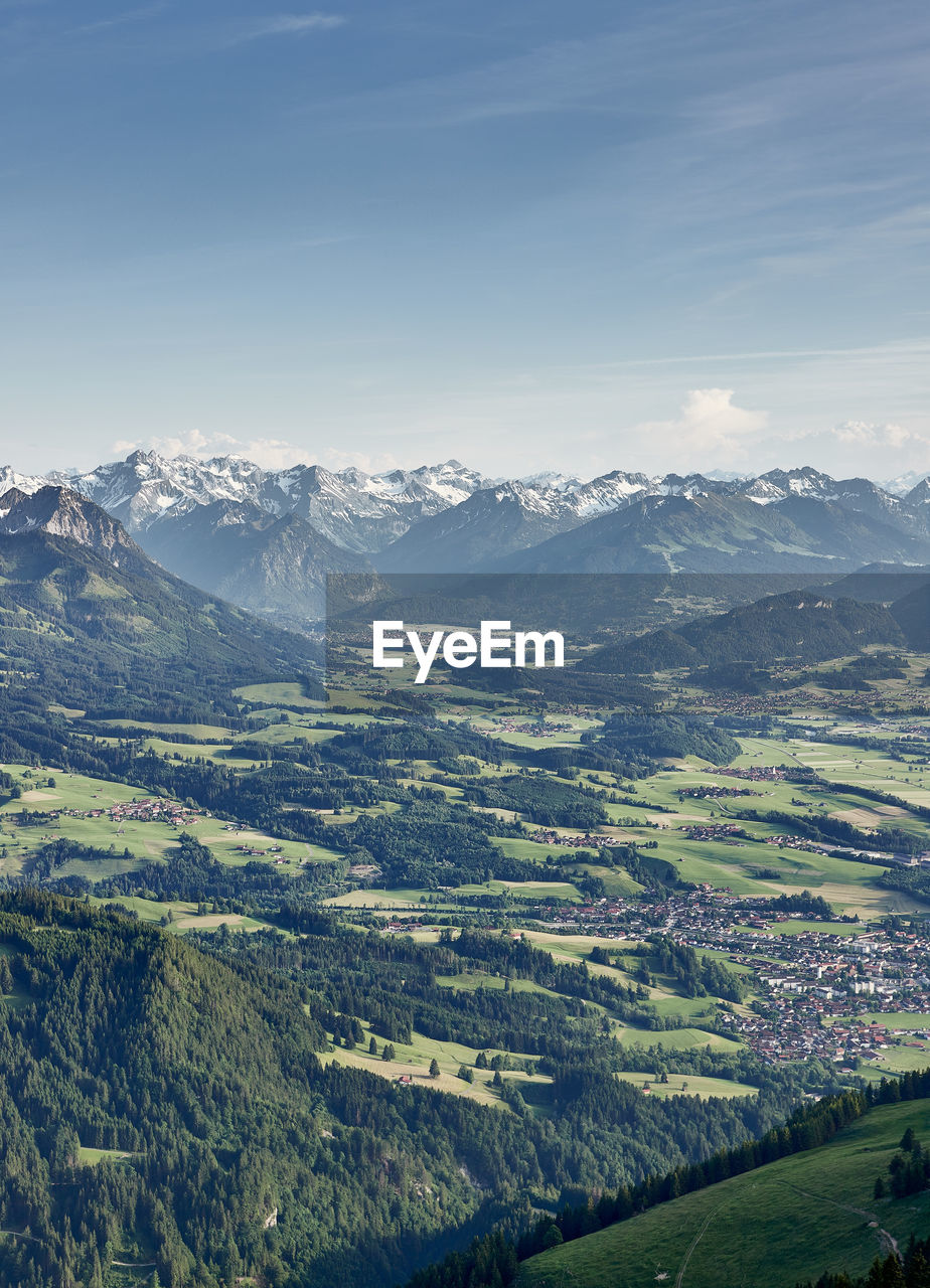 Scenic view of mountains against sky - bavaria alps