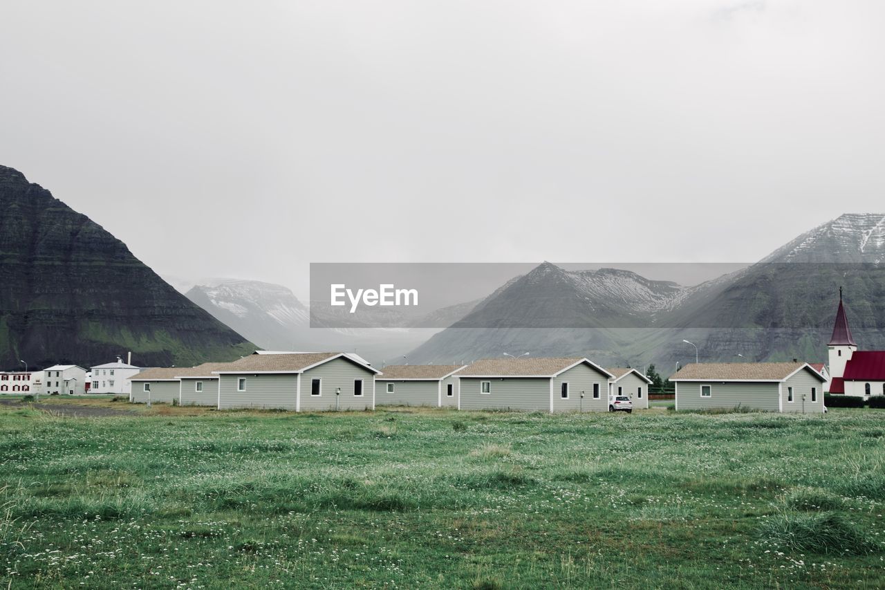Houses in a small village in the west fjord of  iceland
