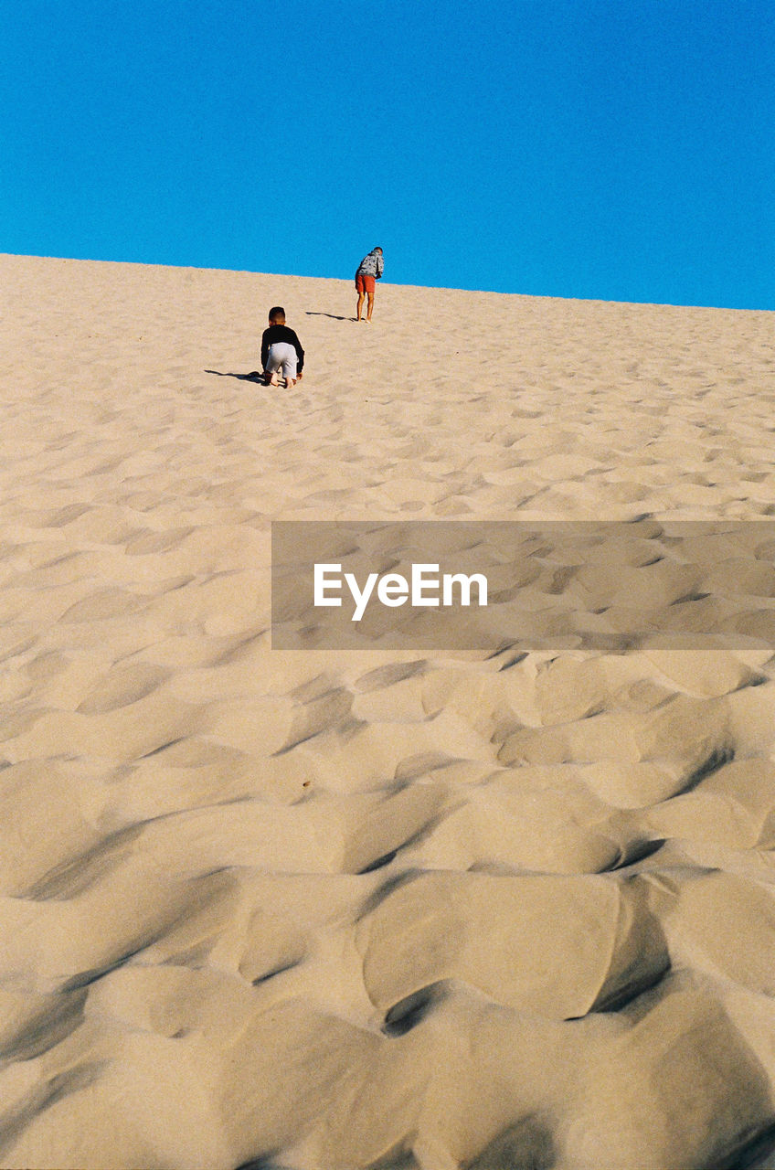 Climbing the dune 