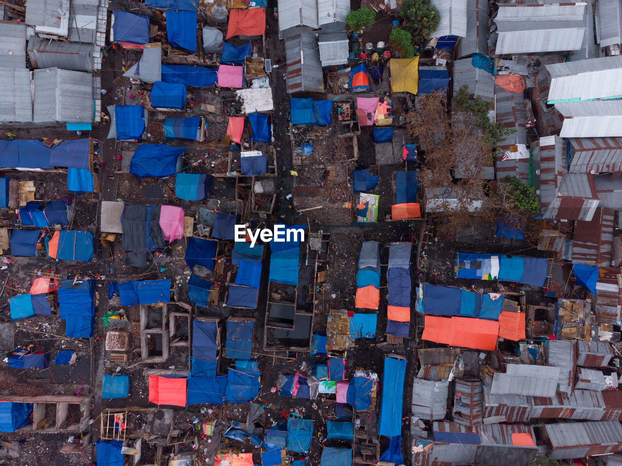 Full frame shot of multi colored buildings