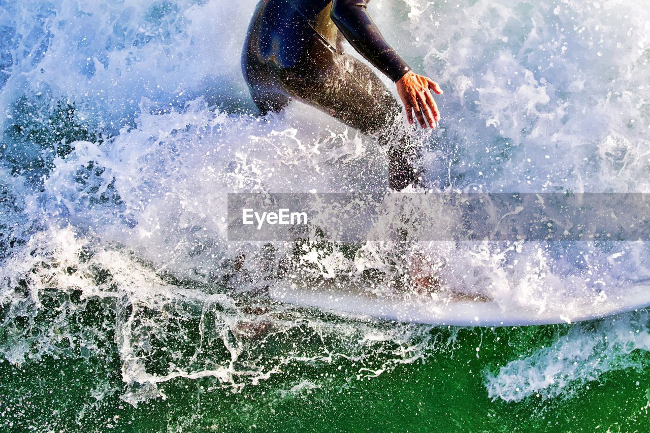 Man surfing in sea