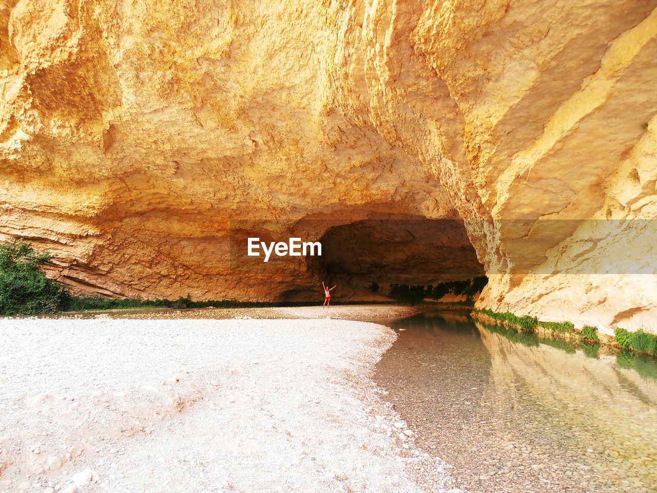 Rock formations in cave