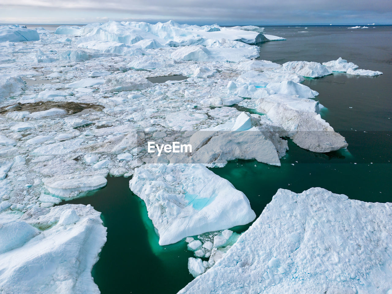 aerial view of snow covered landscape