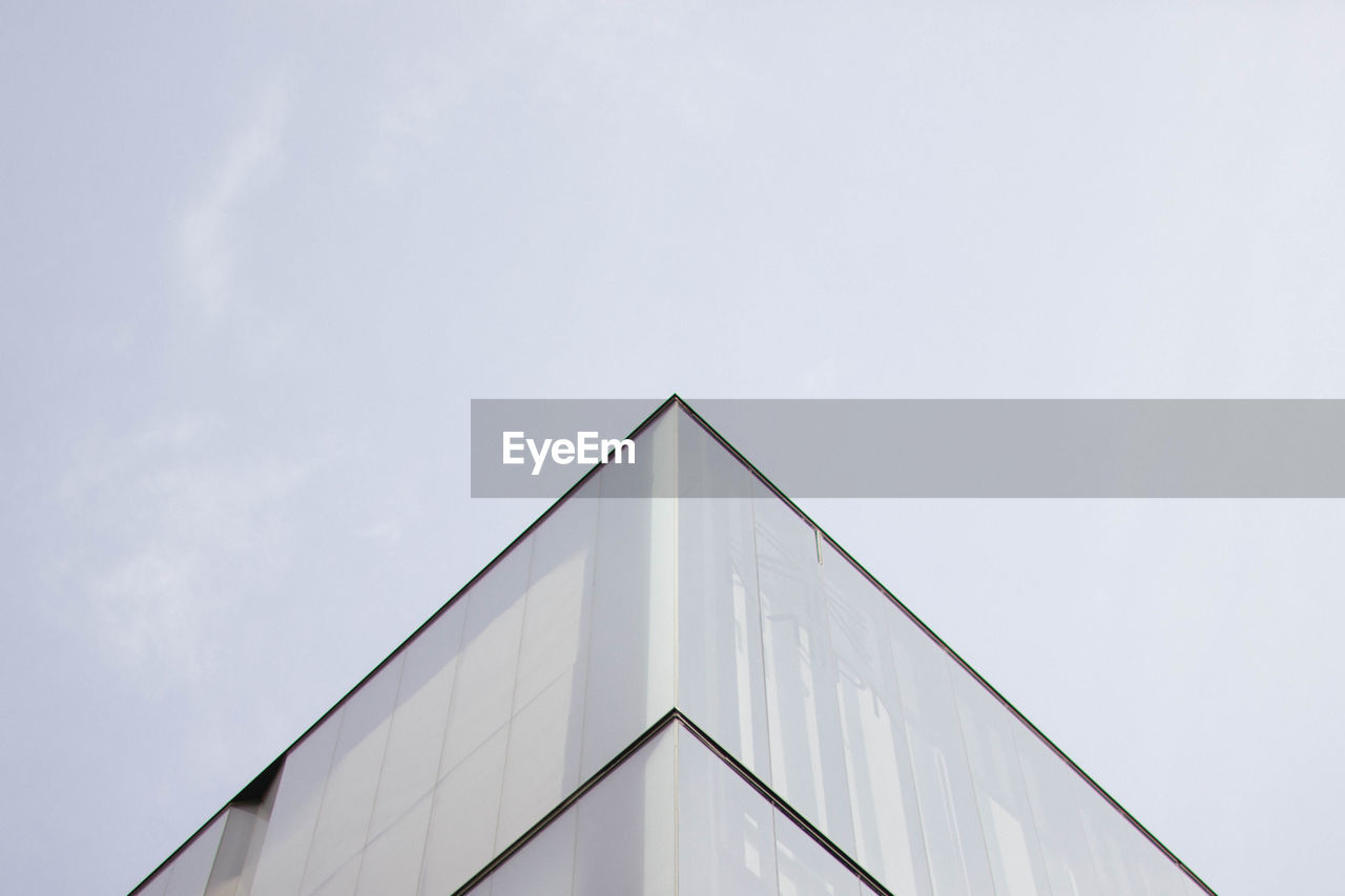 Low angle view of building against clear sky