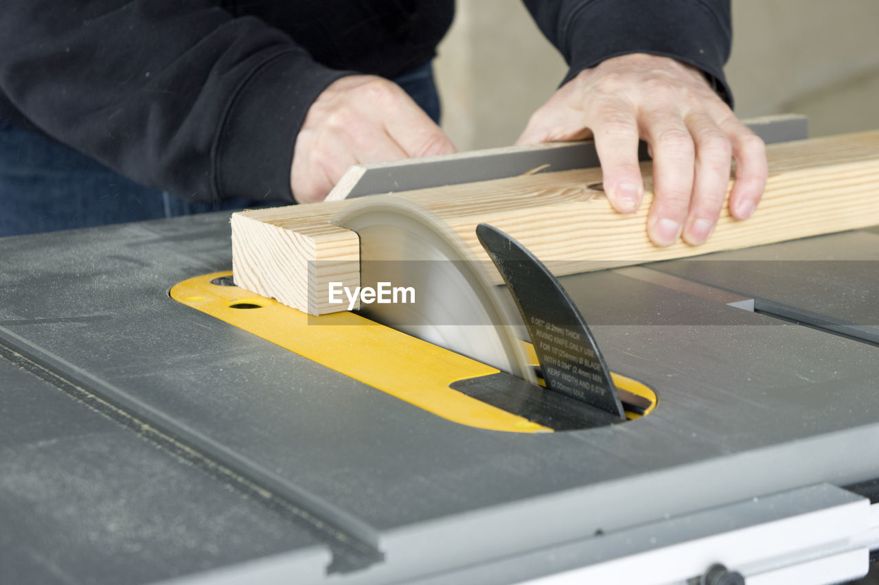 Man working on table