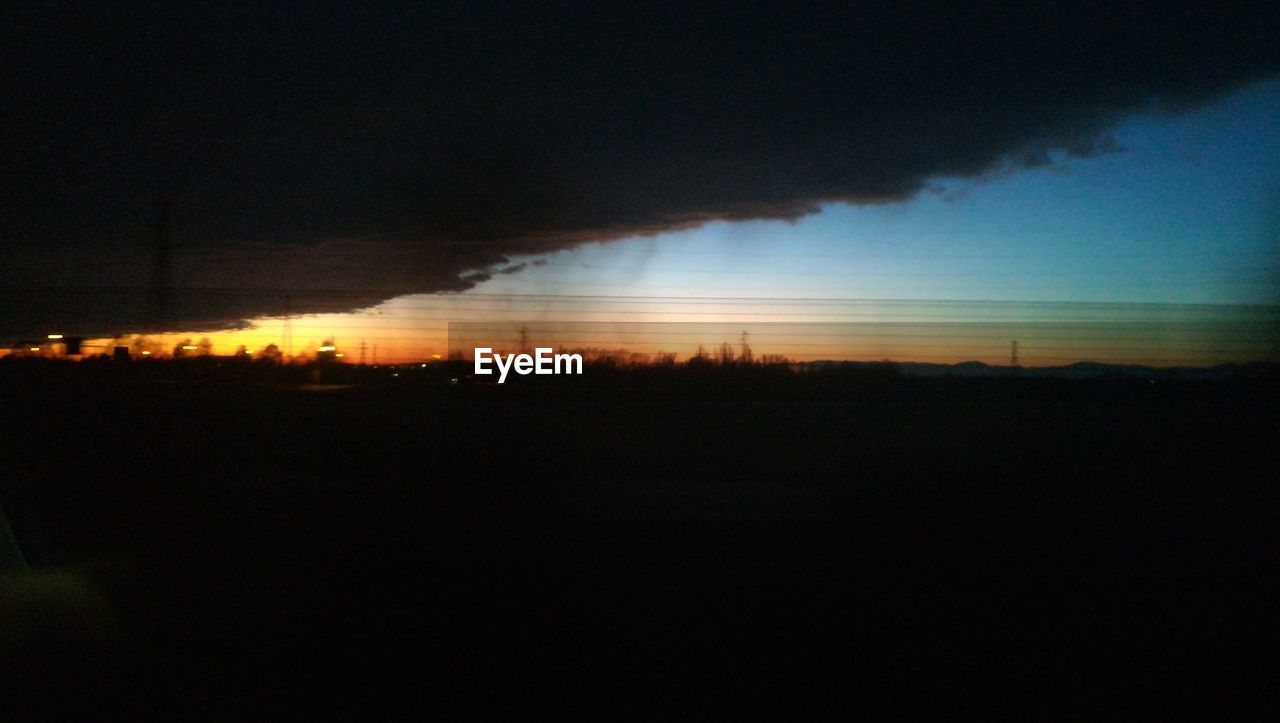 SILHOUETTE LANDSCAPE AT NIGHT