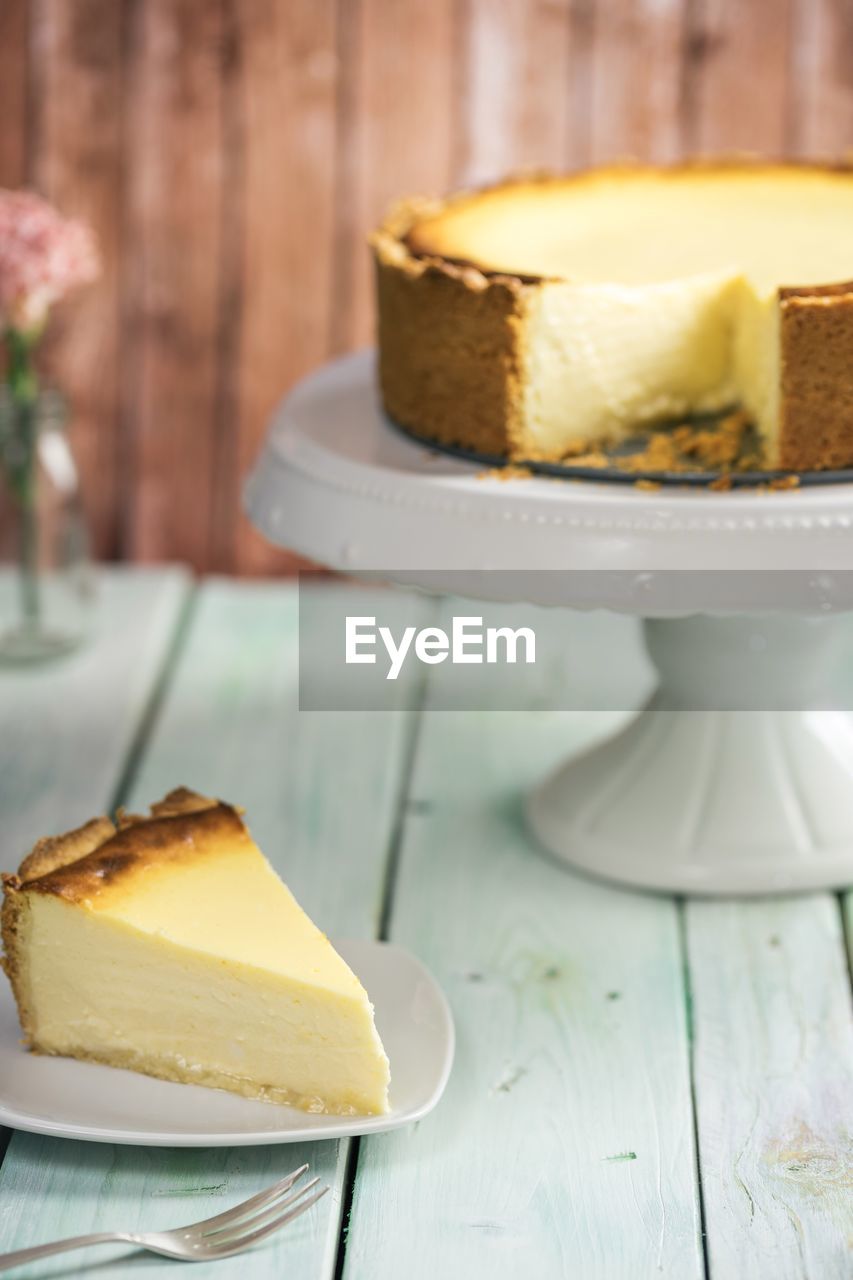 Close-up of cake on table