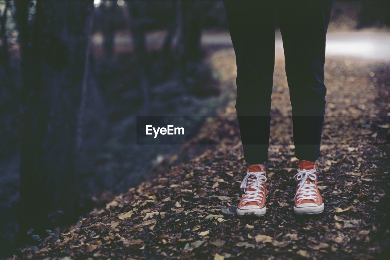 Woman with converse at belgrad forest