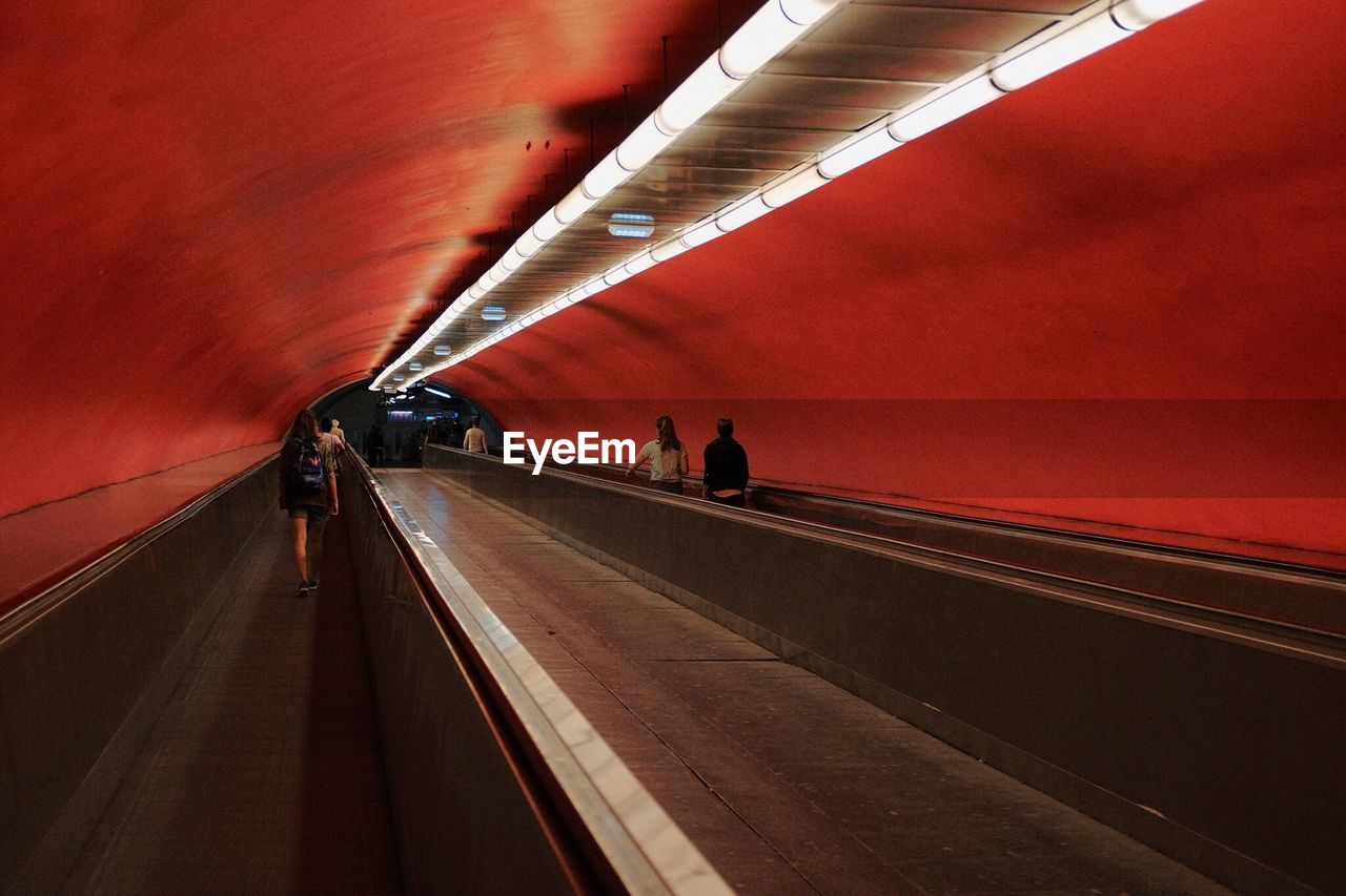 ILLUMINATED RAILROAD STATION PLATFORM