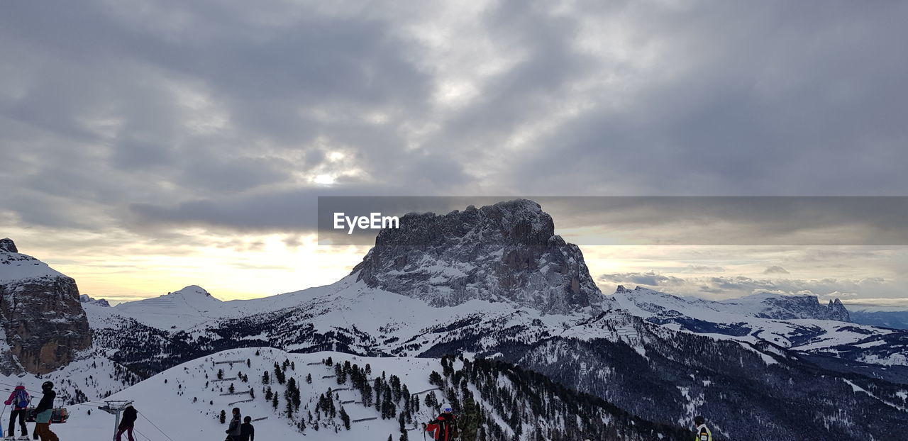 SCENIC VIEW OF MOUNTAINS AGAINST SKY DURING WINTER