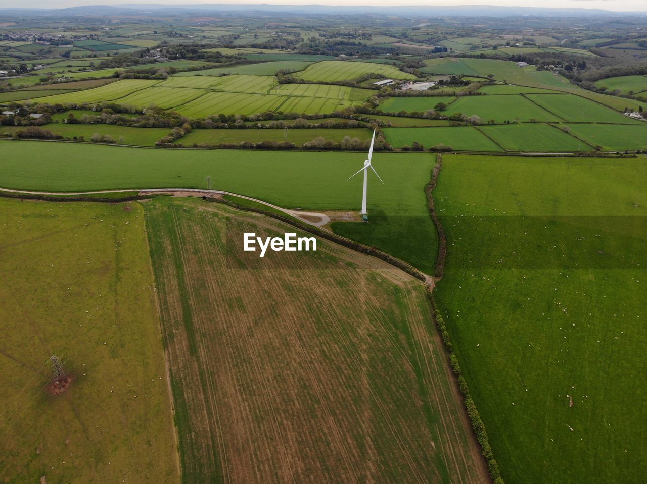 HIGH ANGLE VIEW OF AGRICULTURAL LAND