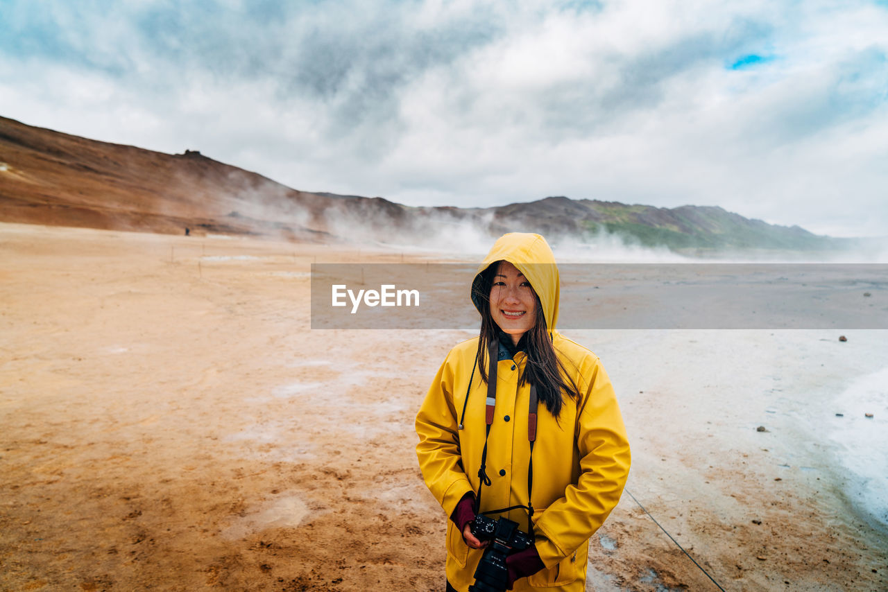 Portrait of woman on beach