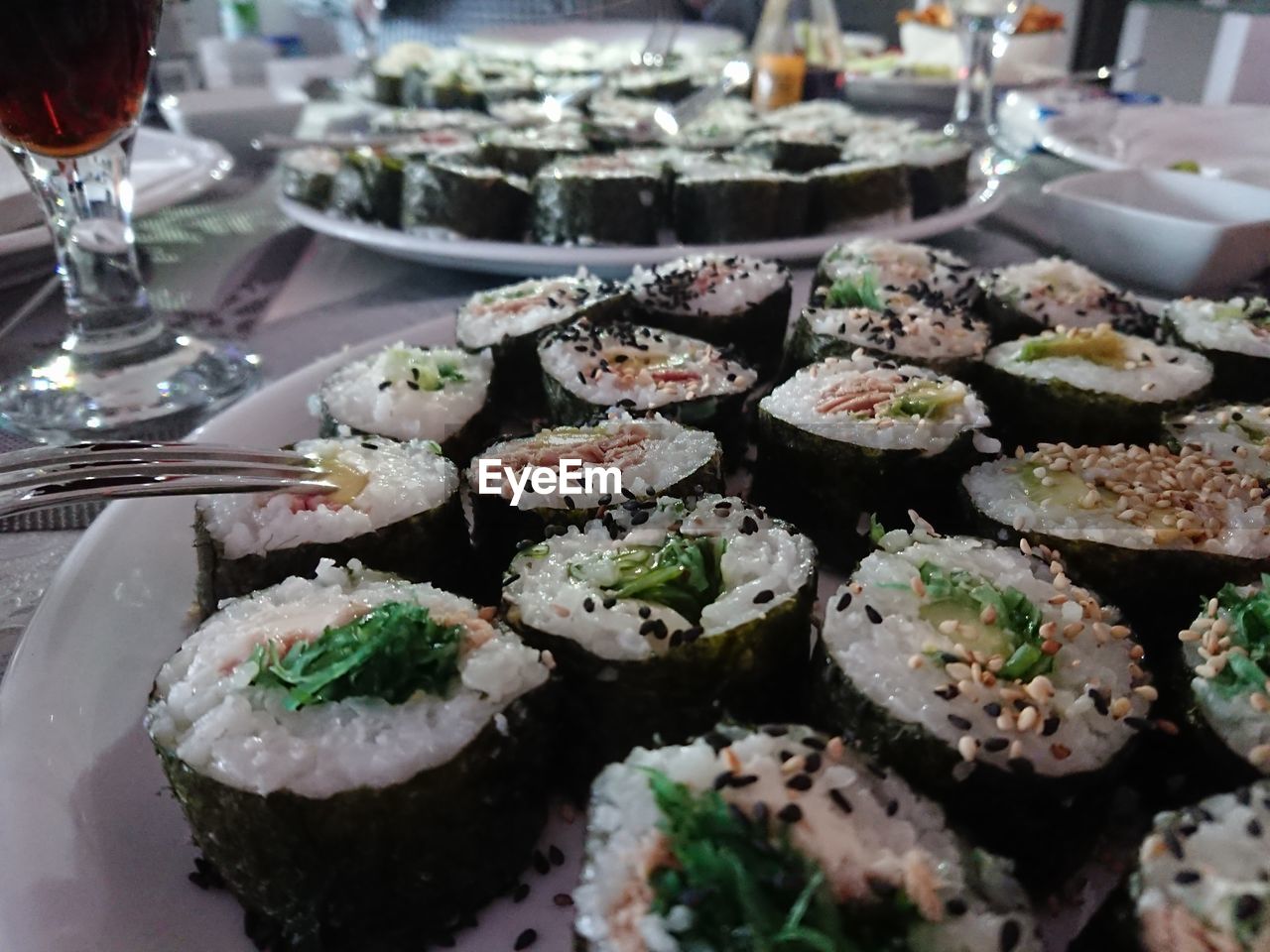 CLOSE-UP OF MEAL SERVED ON TABLE