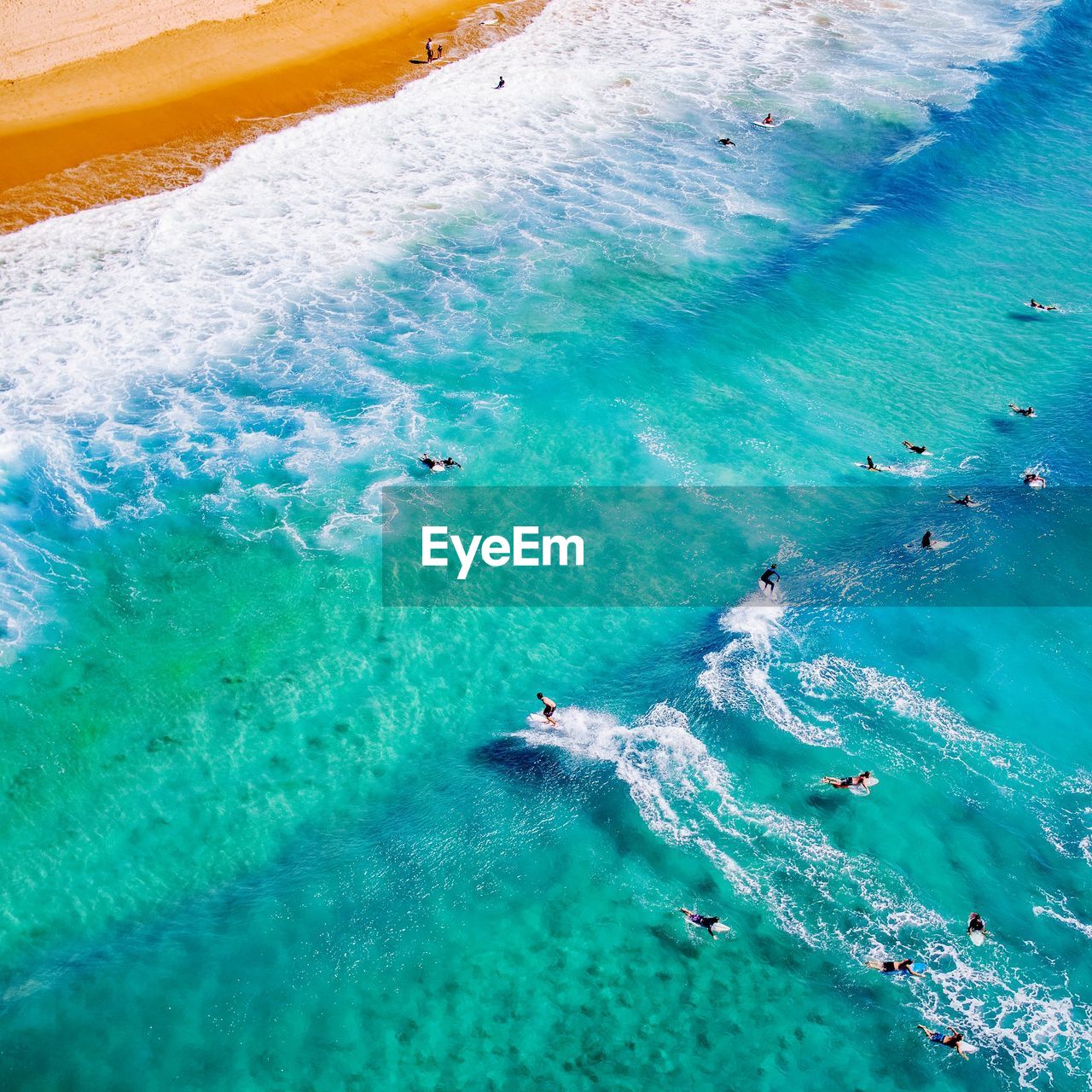 HIGH ANGLE VIEW OF SWIMMING POOL ON BEACH