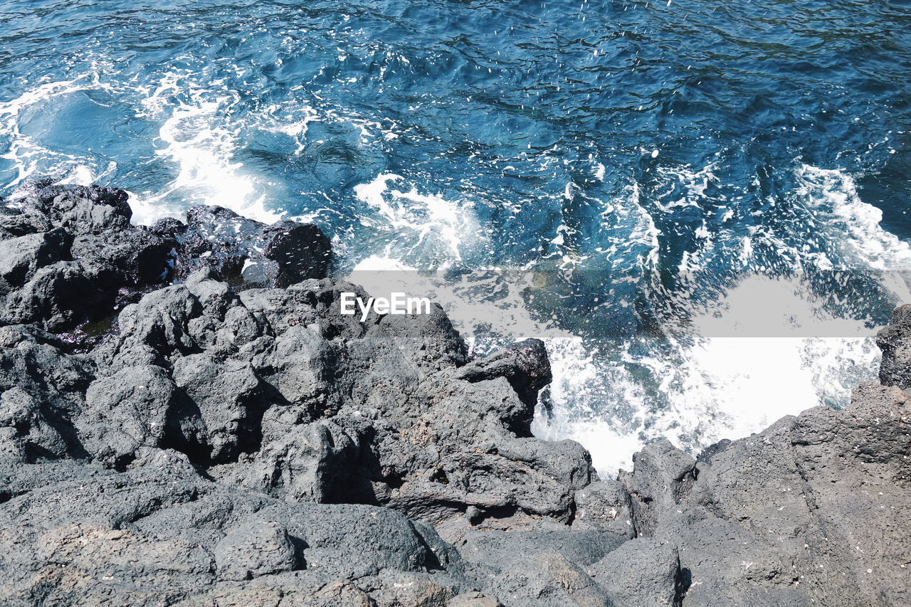 Rocks in sea