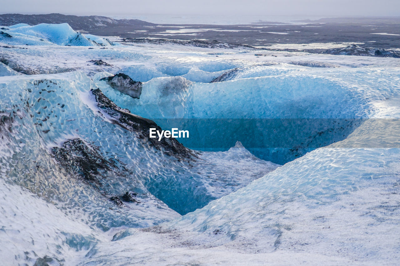 scenic view of snowcapped mountains