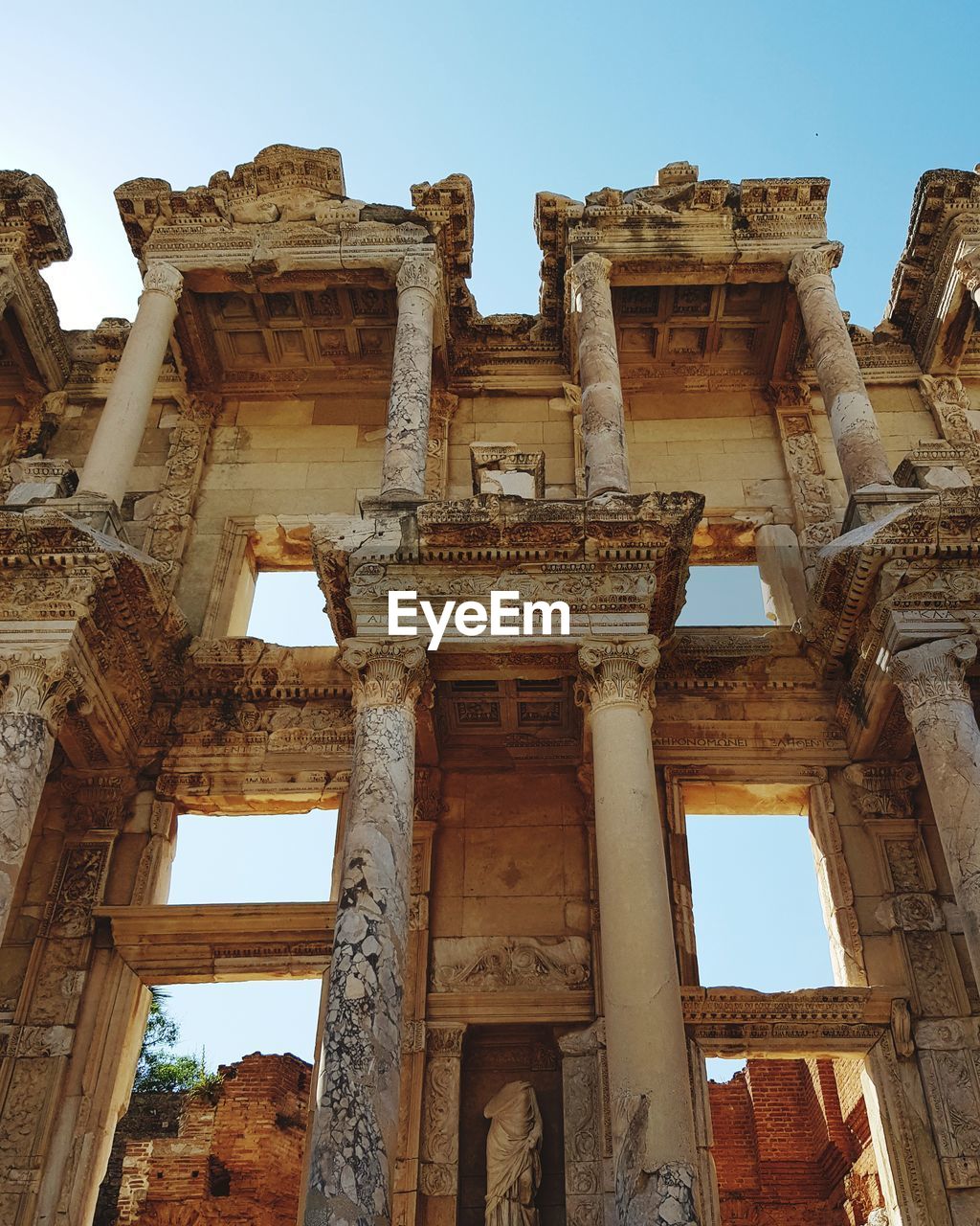 LOW ANGLE VIEW OF OLD TEMPLE