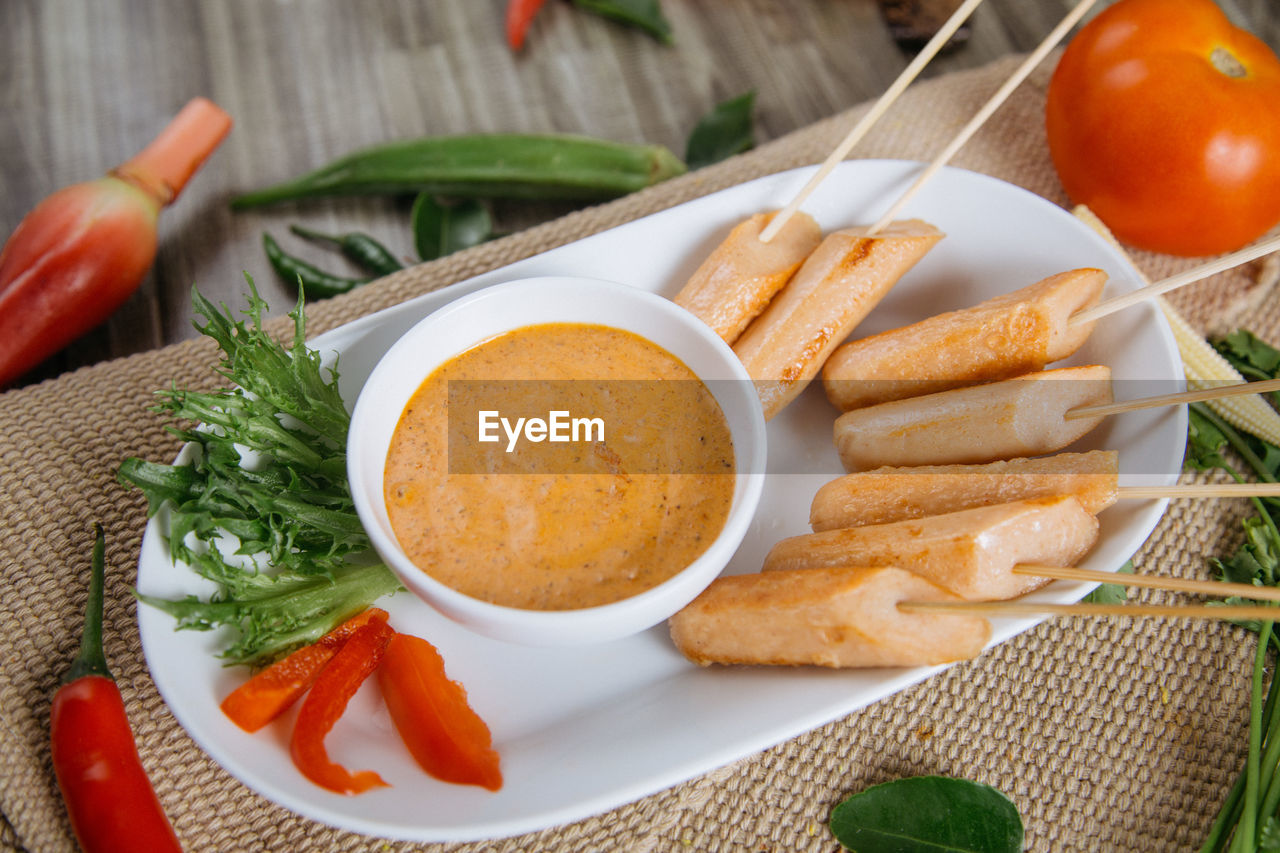 Close-up of food in plate