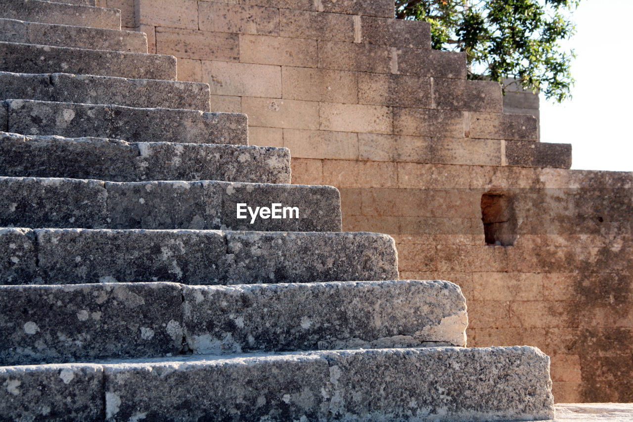 View of stone steps